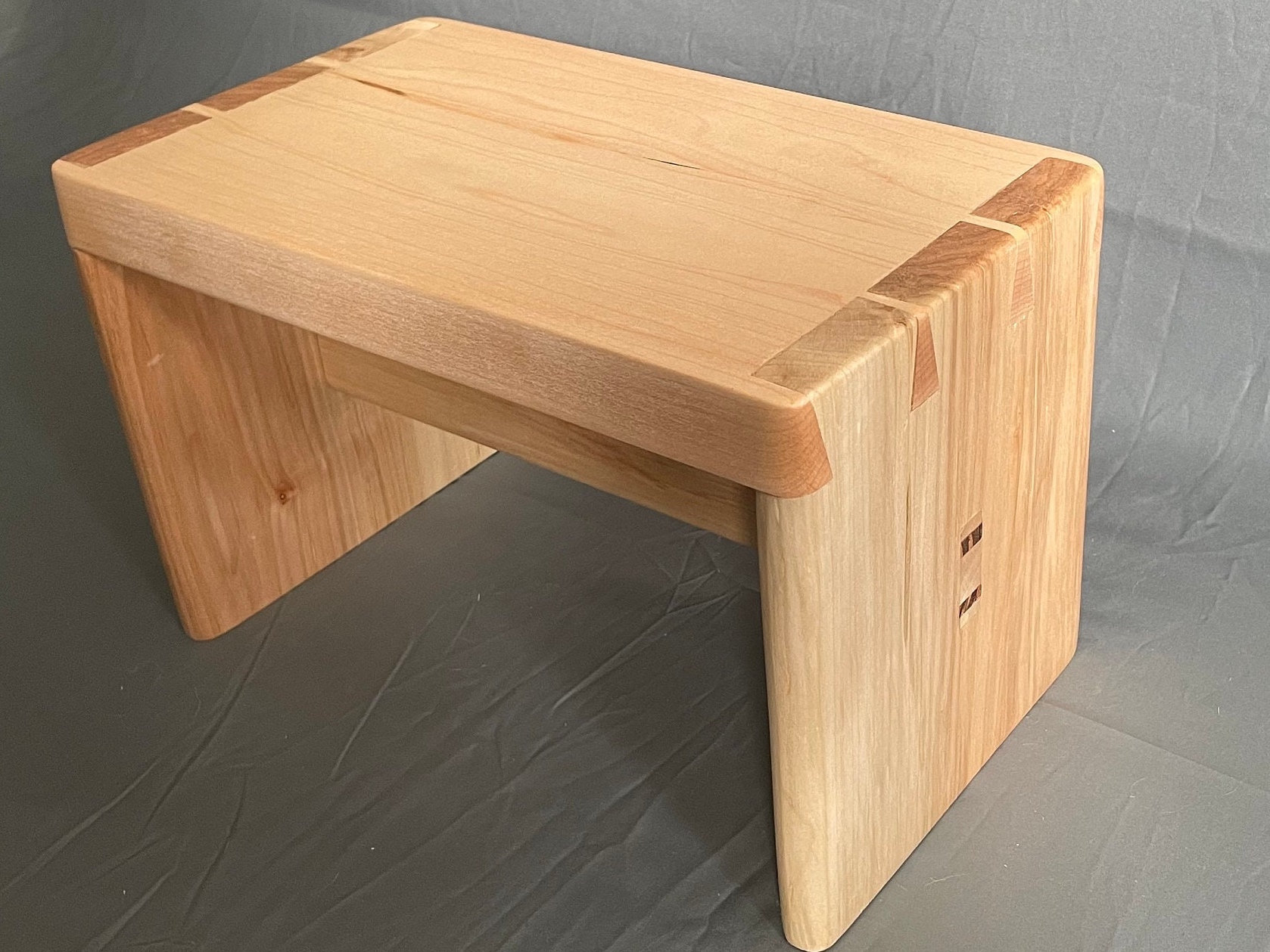 Wooden Step Stool, Handmade Maple Step Stool, Kitchen Stool, Bathroom ...