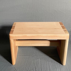Wooden Step Stool, Handmade Maple Step Stool, Kitchen Stool, Bathroom ...