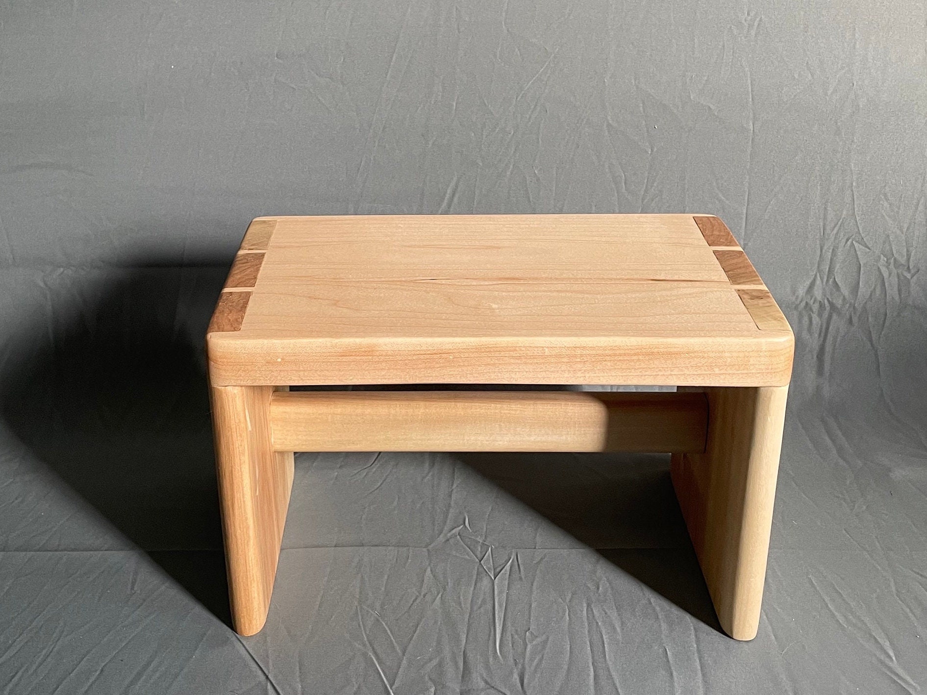 Wooden Step Stool, Handmade Maple Step Stool, Kitchen Stool, Bathroom ...