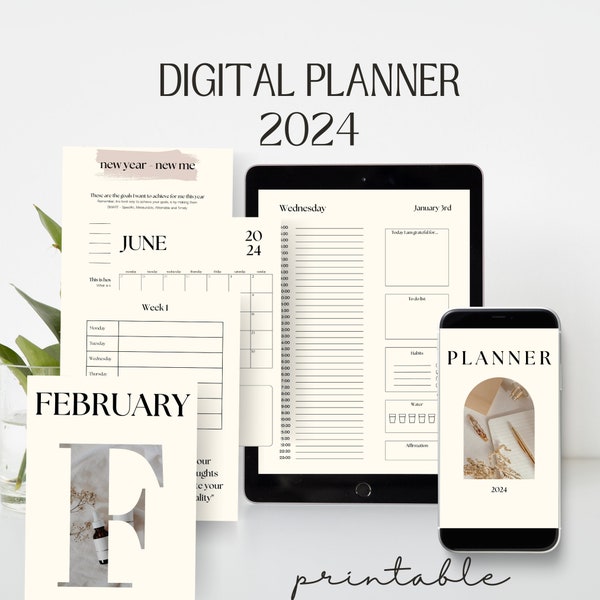 Digital Planner 2024 - Printable Download