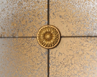 Handmade Gold Painted Rosette