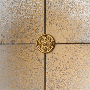 Handmade Gold Painted Rosette