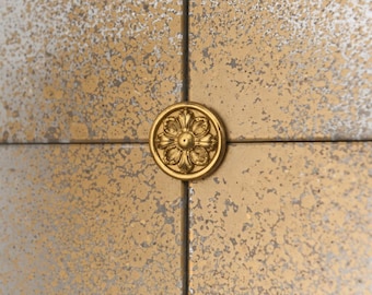Handmade Gold Painted Rosette