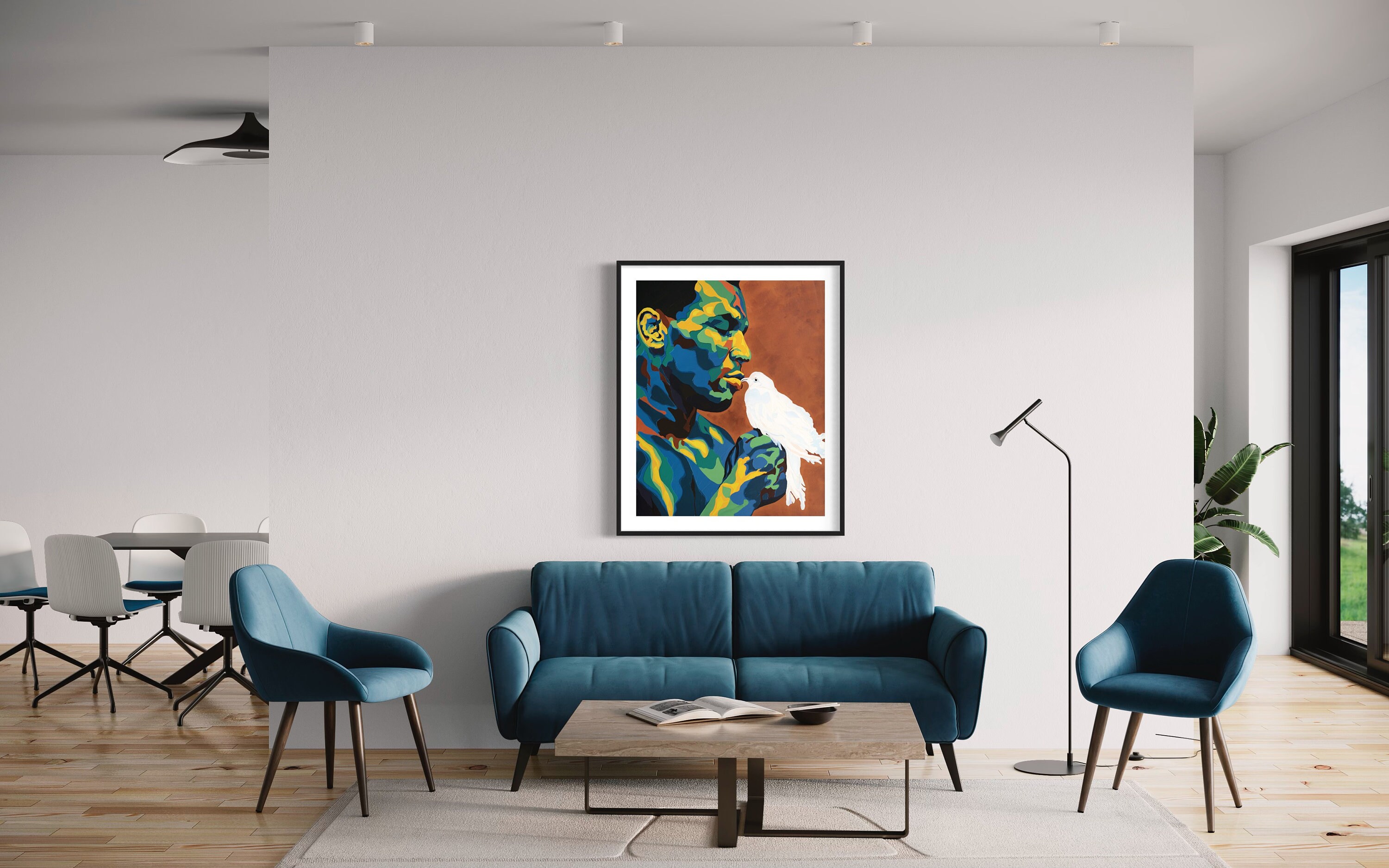 Mike Tyson With Pigeon Wall Art Print for Living Room and Offices ...