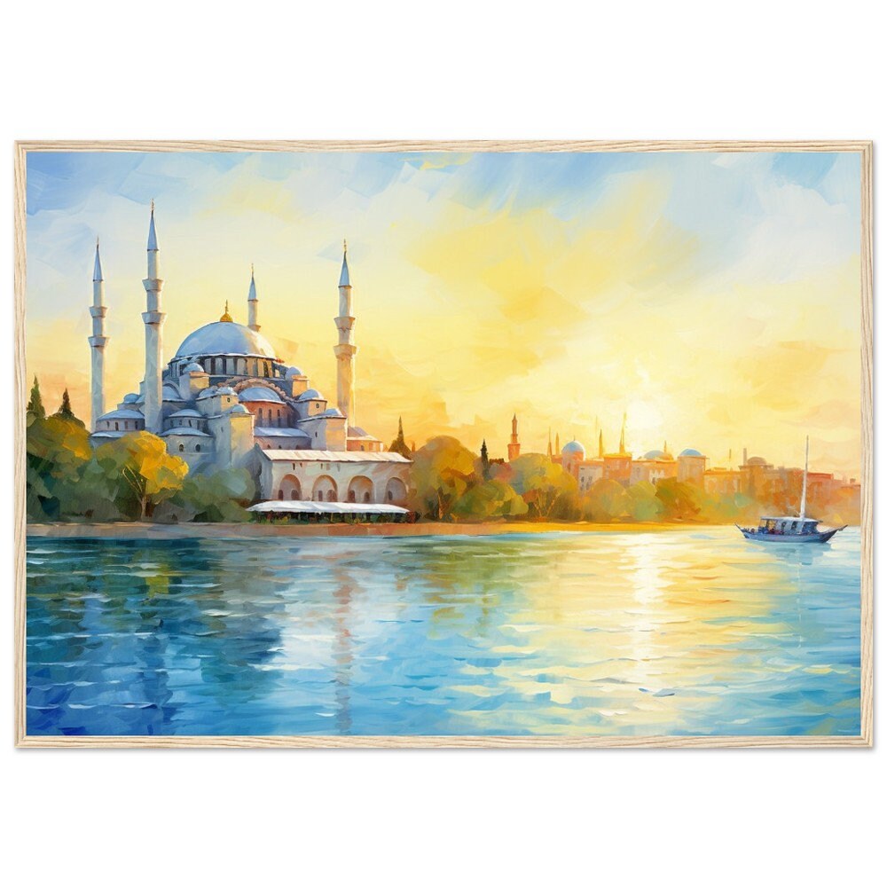 平面図からのイスタンブールトルコのアヤソフィアの美しい景色