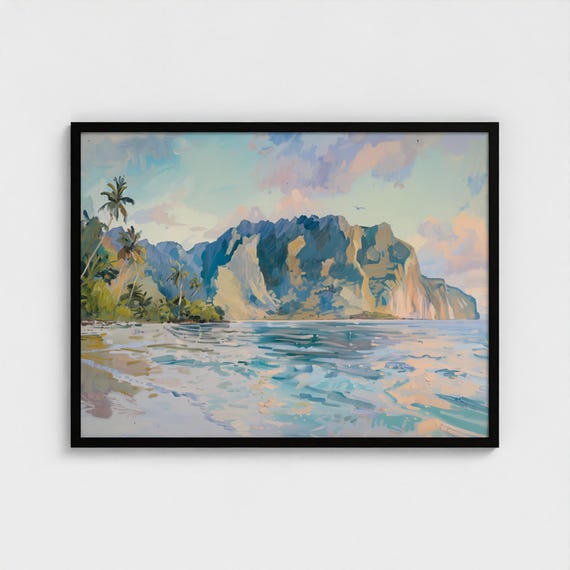 ハワイの油絵 ハワイノースショア 絵画 温かみのあるハワイの装飾 すぐ 