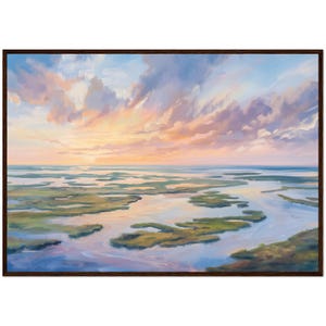 Stampa artistica del parco nazionale delle Everglades della Florida, poster della Florida, poster di viaggio delle zone umide delle Everglades, arte delle Everglades, pronta da appendere, arte incorniciata