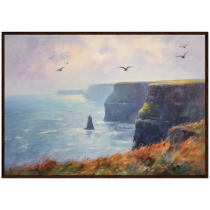 Dipinto "Scogliere di Moher" in Irlanda, Arte murale irlandese, Stampa artistica di viaggio, Paesaggio irlandese, Arte irlandese, Stampa europea, Regalo da viaggio
