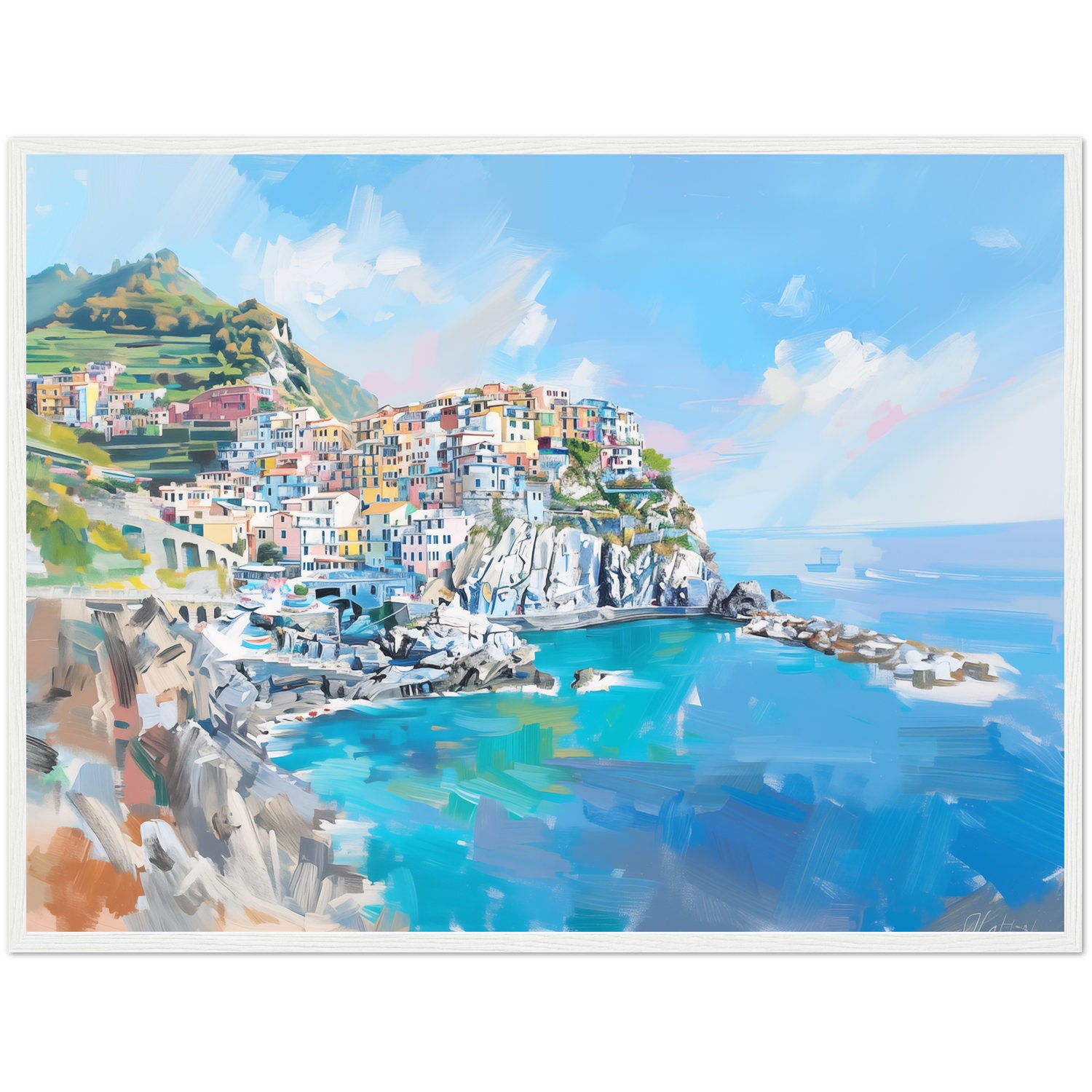 JJUPUV Reiseposter Taormina Italien | Leinwand-Druck 30x45cm | Wanddekoration