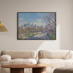 Philadelphia Skyline schilderij Philadelphia Skyline Art Print USA Pennsylvania schilderij Philadelphia Cityscape klaar om op te hangen muurkunst ingelijst afbeelding 6