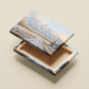 Dipinto del Parco Nazionale del Grand Teton, decorazione western, stampa di montagna, decorazione murale naturalistica, dipinto sulla strada del Grand Teton, decorazione murale con paesaggio montano immagine 12