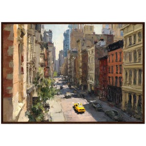 New York SoHo Street  Painting New York Art Print New York Streetscape Wall Art New York USA Ready to Hang Framed Art Print NY decor