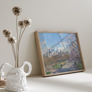 Philadelphia Skyline schilderij Philadelphia Skyline Art Print USA Pennsylvania schilderij Philadelphia Cityscape klaar om op te hangen muurkunst ingelijst afbeelding 5