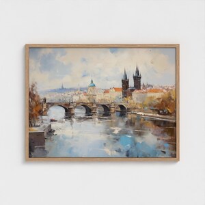 Prague City Painting Art Print Wall Art Impressionism Cityscape Art European City Scene Wall Decor for Travel Lovers Prague Landscape Art image 8