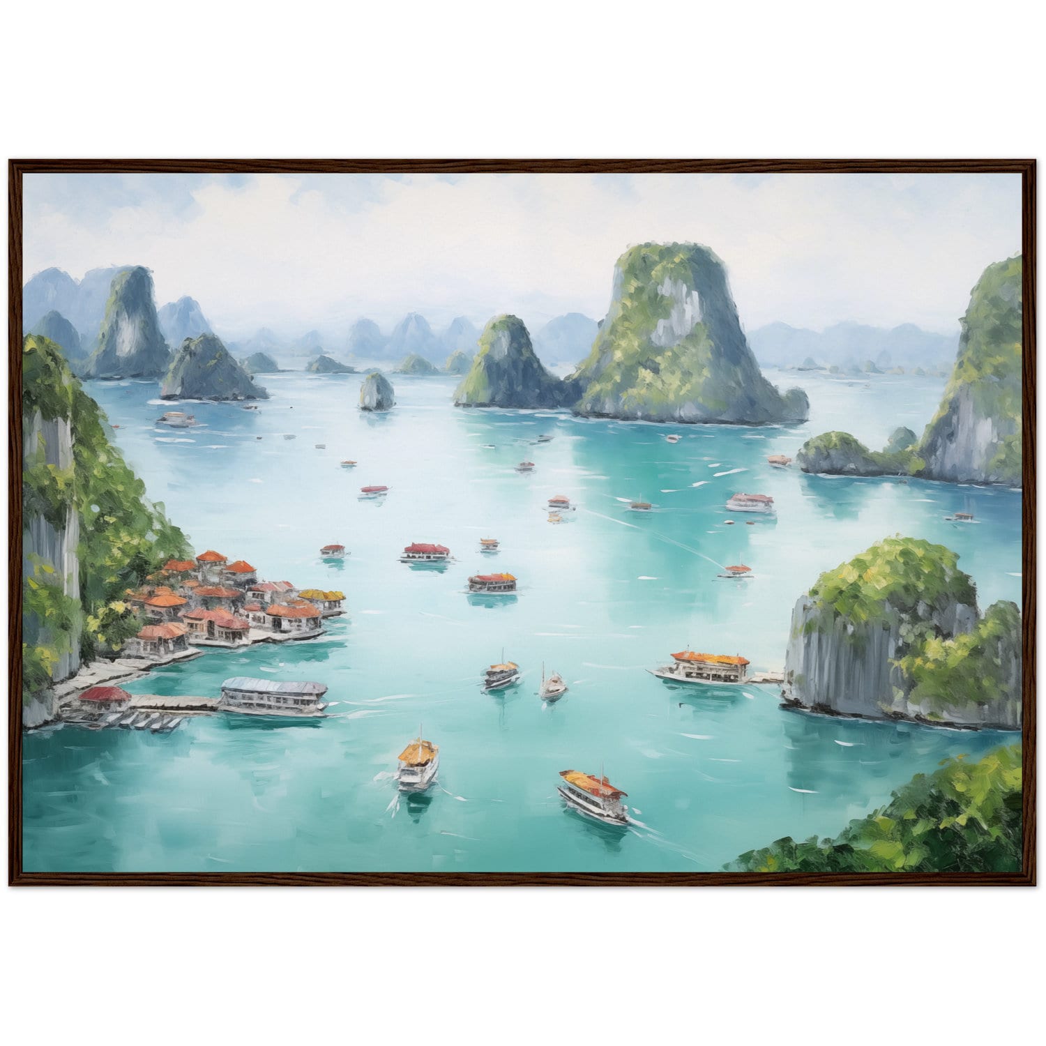 Ha Long Bay Vietnam Oil Painting Ha Long Bay Island Art Print Ha Long ...