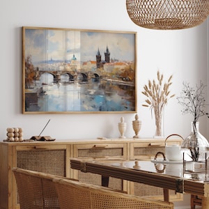 Prague City Painting Art Print Wall Art Impressionism Cityscape Art European City Scene Wall Decor for Travel Lovers Prague Landscape Art image 4