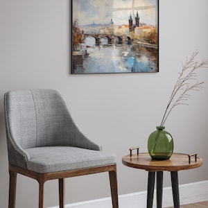 Prague City Painting Art Print Wall Art Impressionism Cityscape Art European City Scene Wall Decor for Travel Lovers Prague Landscape Art image 3