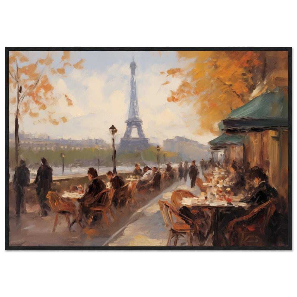 Oil Painting Paris Cafe Wall Art Painting Claude Art Print Eiffel