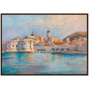 Dubrovnik Painting Croatia Art Print Dubrovnik Skyline Travel Gift, Travel Poster, Croatia Wall Art, Travel Gift Ready to Hang Decor