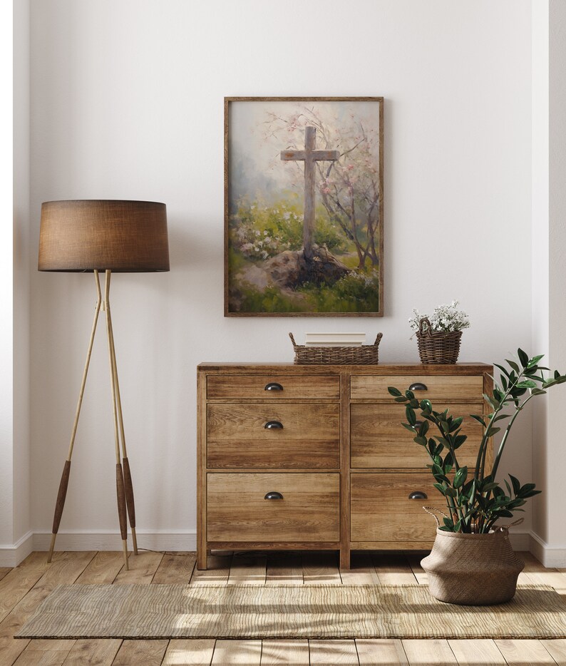 Vintage Easter Christian Painting Instant Digital Download Religious