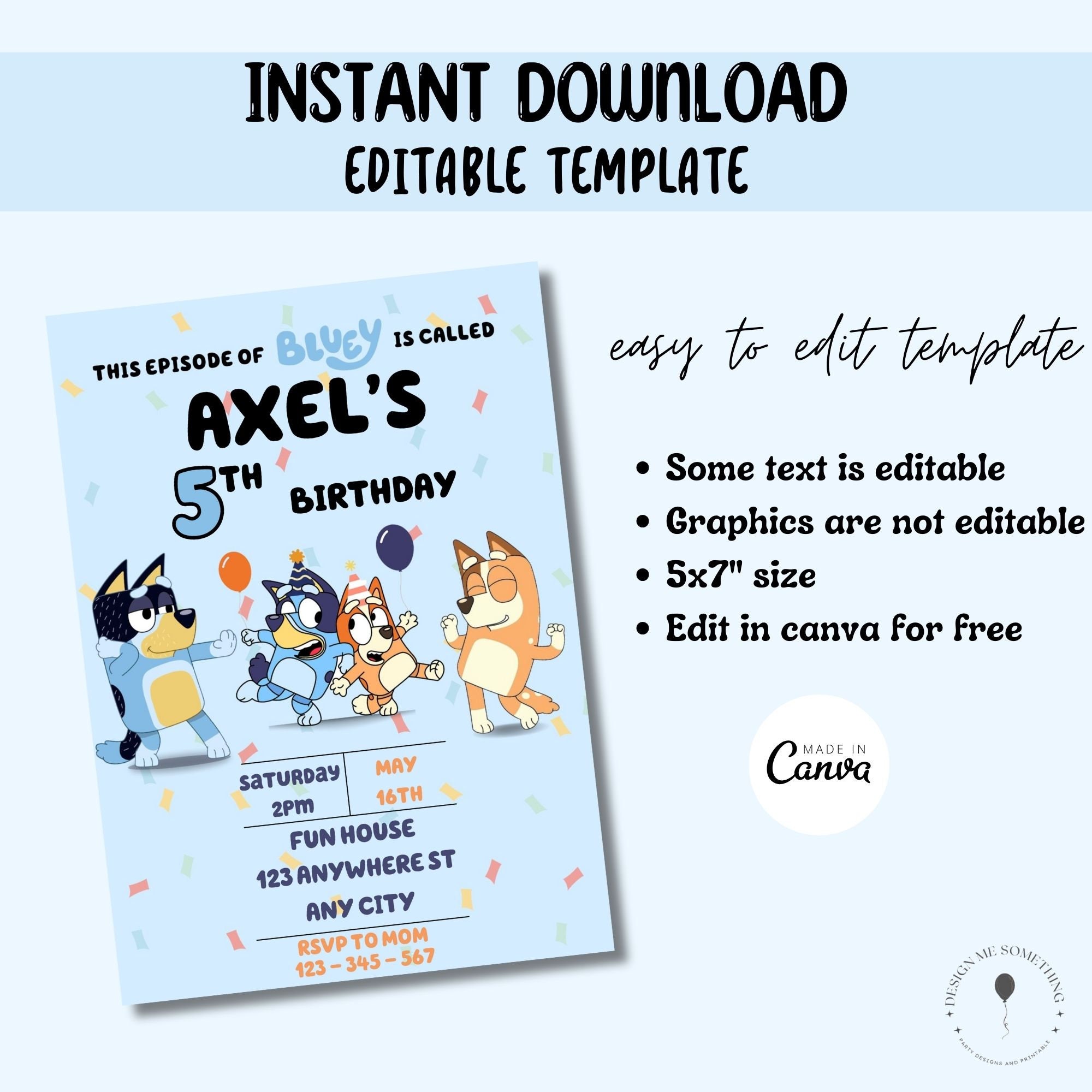 Instant Access Editable Invite