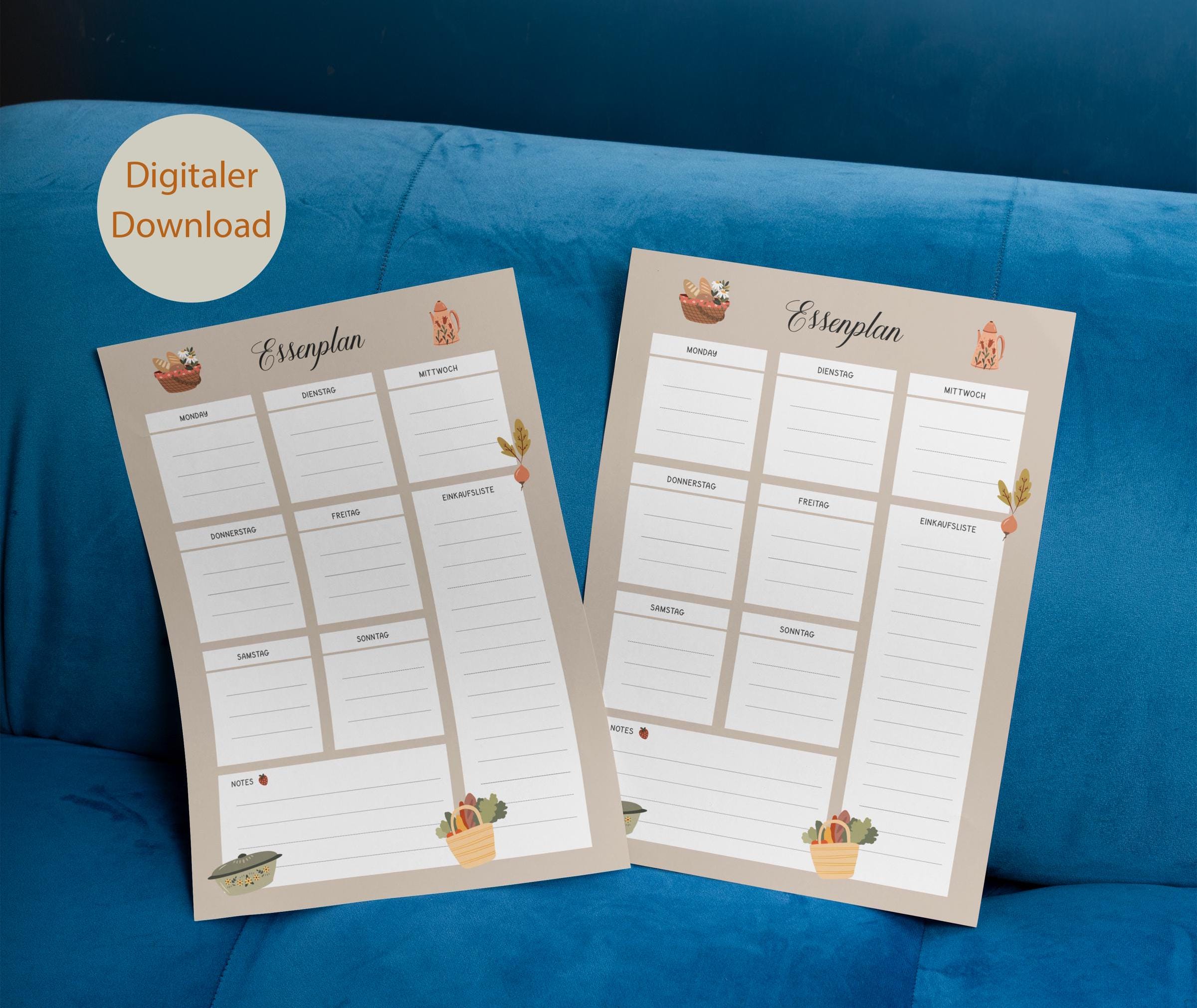 Weekly Meal Planner – A4 Printable PDF | Weekly Meal Plan, Shopping ...