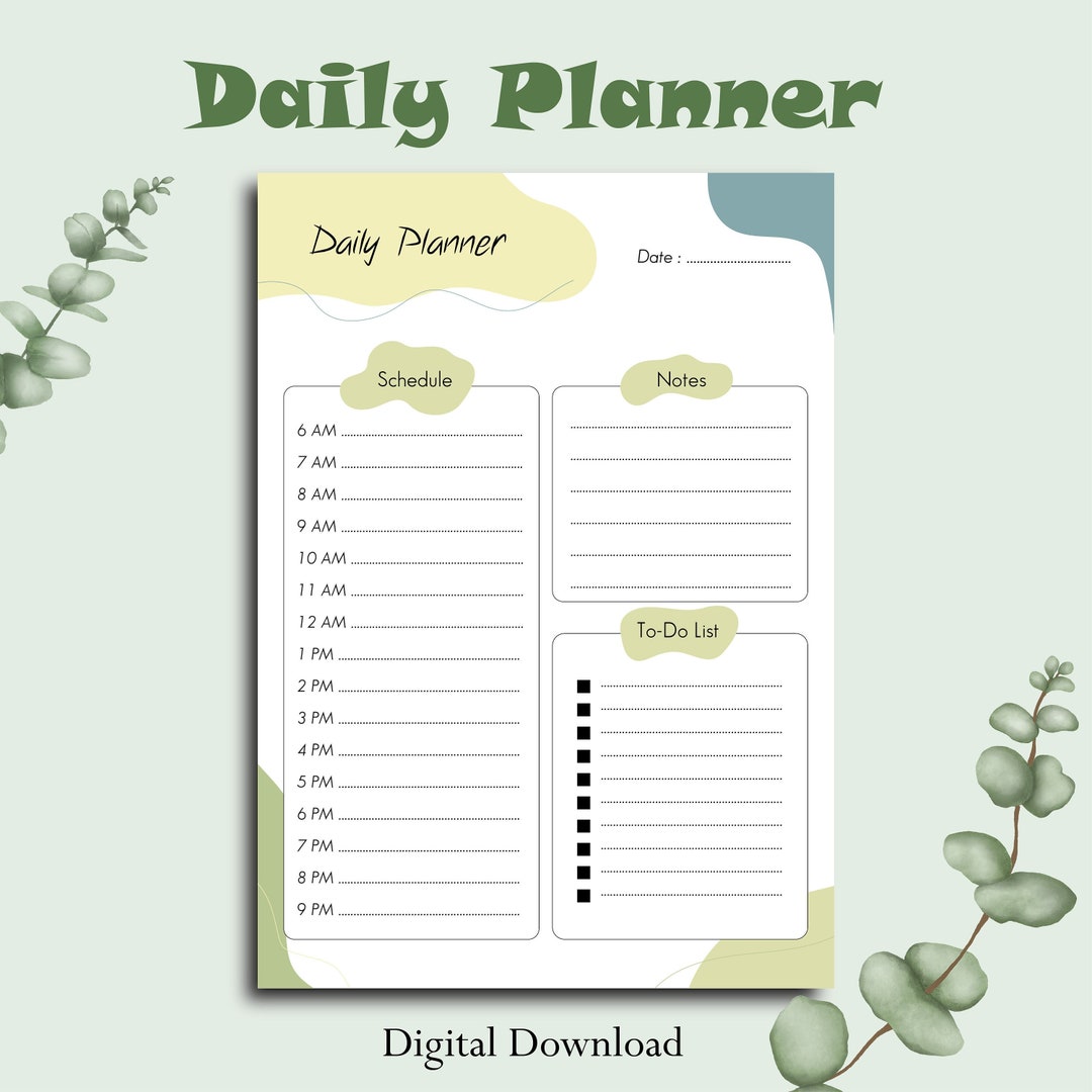 Daily Planner, Digital Planner, Printable to Do List - Etsy