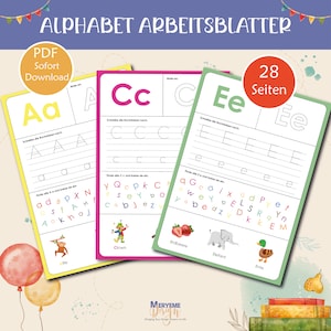 Worksheets Alphabet Writing Learning PDF Printable
