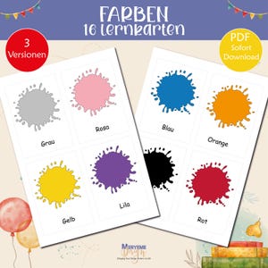 Cartes mémoire numériques Couleurs | 3 jeux PDF pour enfants | Apprendre et associer les couleurs – Maternelle et maternelle