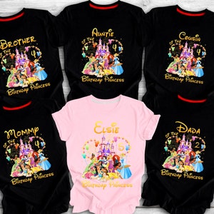 Disney Princess Birthday Shirt, Girl Birthday Shirt, Birthday Party Shirt, Family Birthday Shirt, Disney Birthday shirt, Birthday Trip