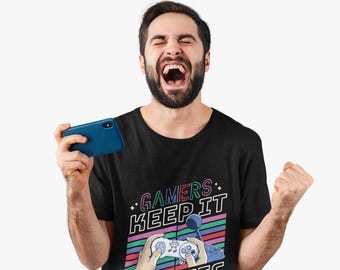 Retro Gaming Controller T-Shirt, Vintage Arcade Style Tee, Classic Video Game Apparel