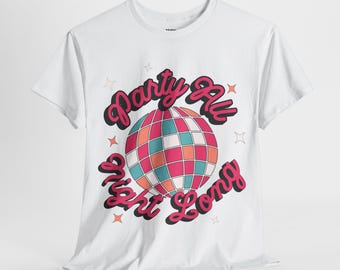 Retro Disco Ball T-Shirt: Party All Night, 70s Style