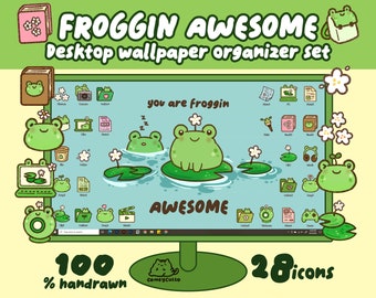 Sfondi animati per desktop: fantastici sfondi digitali con rane, sfondo verde, bellissime scene della natura per PC/Mac / Froggin fantastico