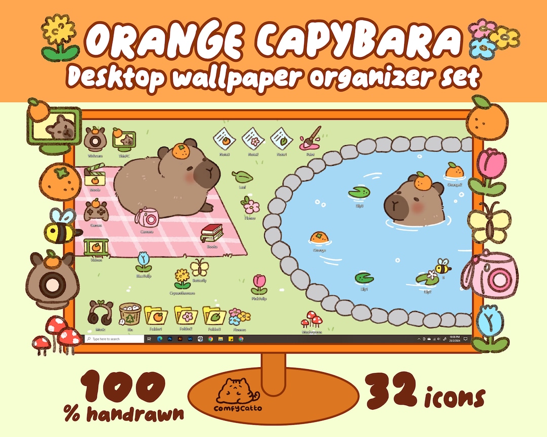 Cute Animal Wallpapers for Pc/mac: Animated Backgrounds With Capybara ...