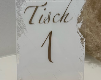Acrylic table numbers, table numbers, wedding table numbers,