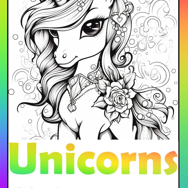 30 Coloring pages unicorns|Unicornio Ilustración digital |unicornio para colorear|little pony coloring |digital coloring|Malvorlagen Einhorn