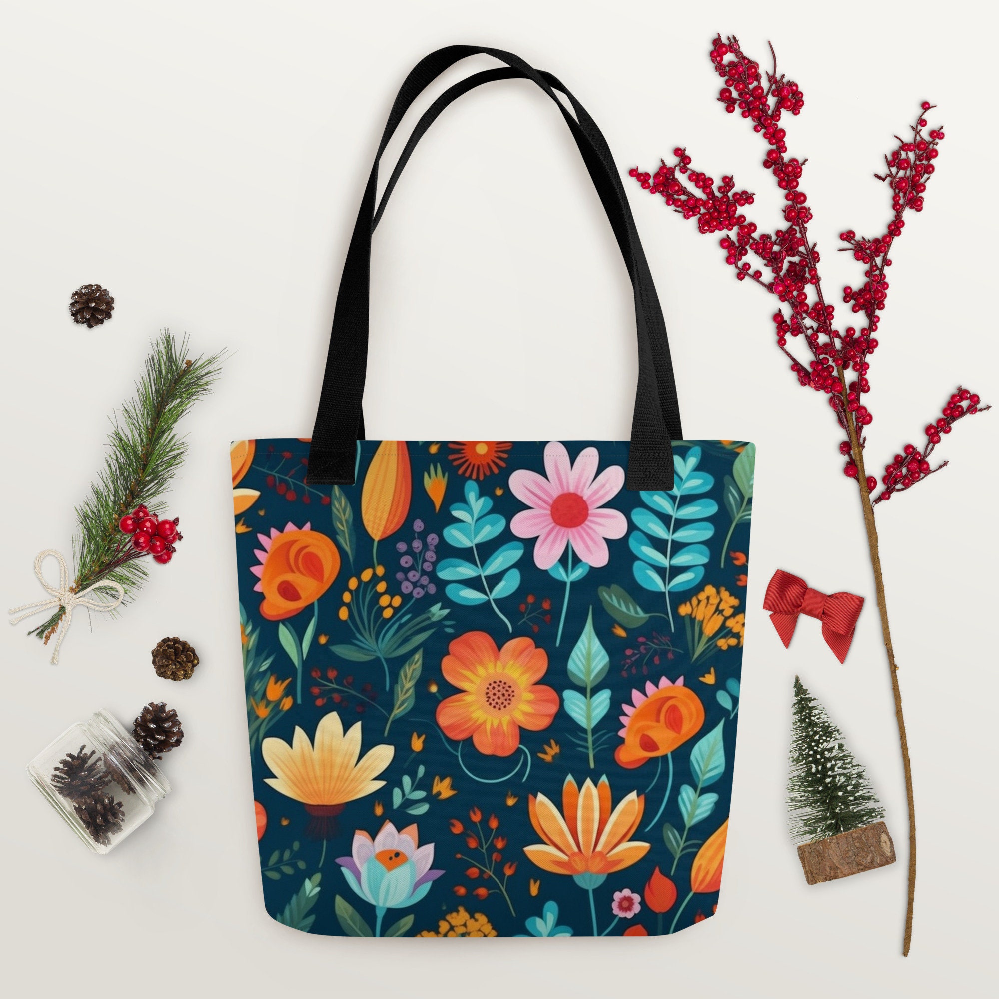 Floral tote bag, tote bag de flores, tote bag tela, aesthetic tote bag de  flores, bolsa de tela pintada, bolsa de tela decorada, ecobag -  México