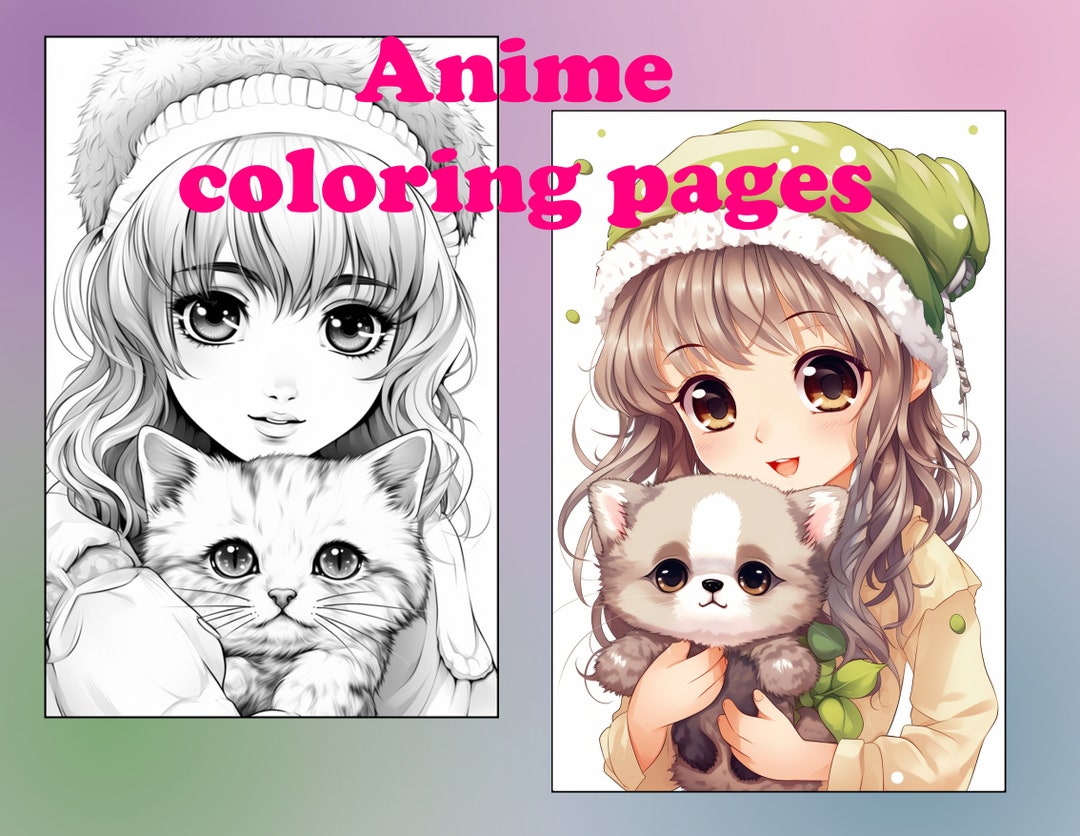 Coloring Pages Anime Girls |anime Ilustración Digital |anime Para ...