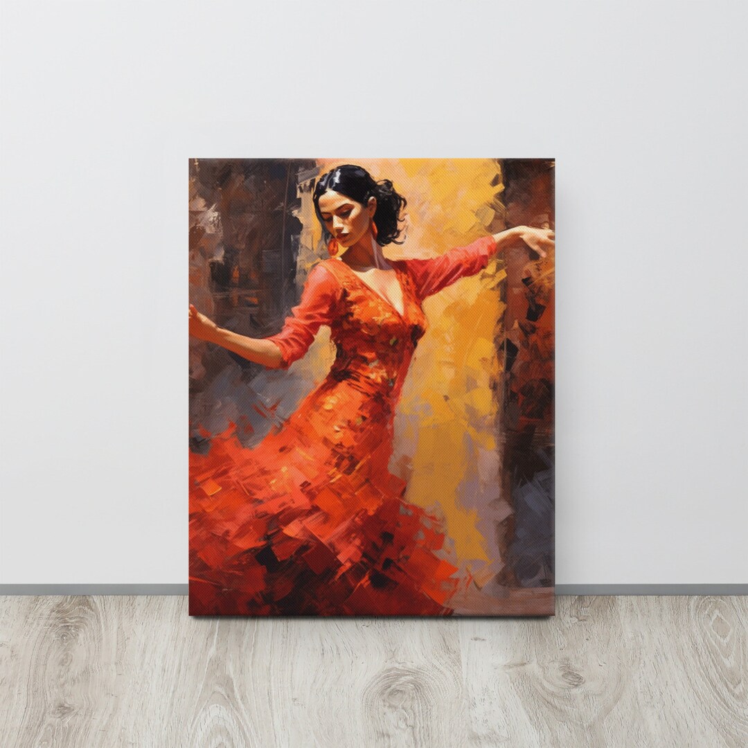 Flamenco Dancer Canvas bailaora De Flamenco Canvas Spanish Wall Art