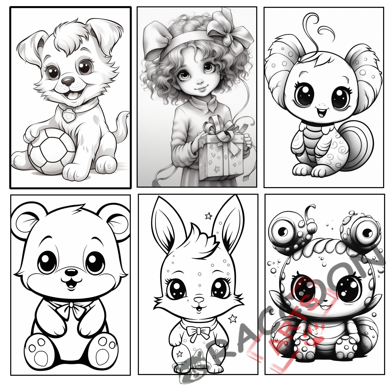 Cute Digital Coloring Book | Dibujos Para Colorear Para Niños Pequeños