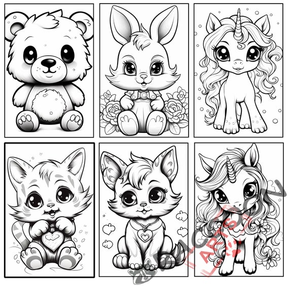 Coloring Book for Girls Doodle Cutes: The Really Best Relaxing Colouring  Book For Girls 2017 (Cute, Animal, Dog, Cat, Elephant, Rabbit, Owls, Bears