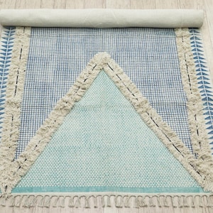 Stair Runner Rug Beige Cotton Rug Cotton Rug Square Area Rug Handmade Block Printed Rug Washable Runner Custom Rug 3x5 8x10 6x6 2.6x10 feet