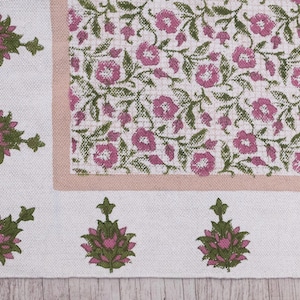 Square Area Rug Green 3x3 5x5 8x8 ft Washable Cotton Rugs Kitchen Floor Carpet Indoor Outdoor Dhurrie, Hand Block Print Rug Square Yoga Mat