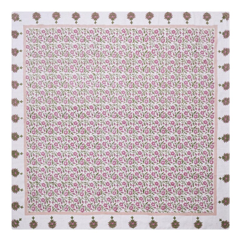 Square Area Rug Green 3x3 5x5 8x8 ft Washable Cotton Rugs Kitchen Floor Carpet Indoor Outdoor Dhurrie, Hand Block Print Rug Square Yoga Mat