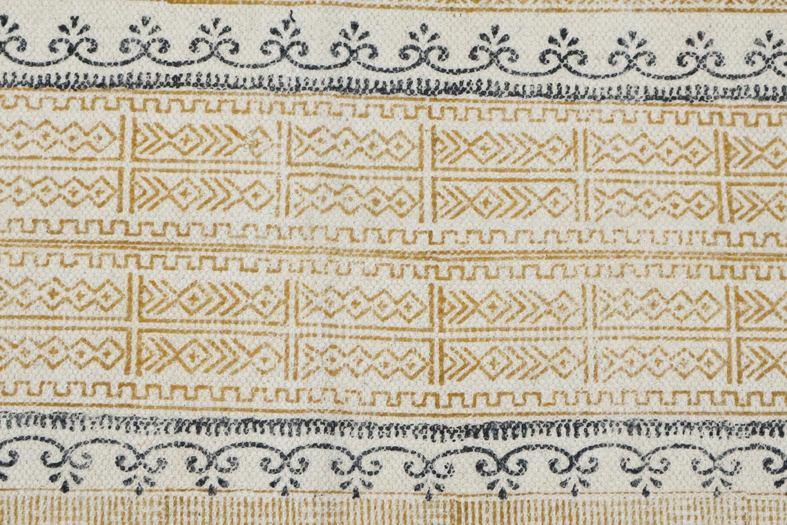 Square Woven Rug Bohemian Washable Rug Brown Cotton Rug Square Hallway ...