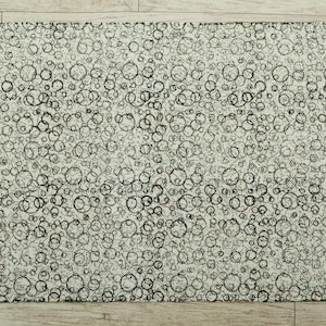 Square Area Rug 5x5 Beige Abstract Cotton Rug Black Runner Rug Block Printed Carpet Best Dad Gift Modern Boho Rug Washable Rug 4x6 2.6x8 ft