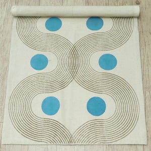 Hallway Stair Runner Blue Beige Runner Rug Boho Cotton Rug Hand Washable Dining Room Rug Block Print Rug Kitchen Runner 2x20 5x10 4x15 Ft