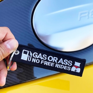 Gas or Ass No Free Rides Motorcycle Gift Car key ring Motorbike key tag Biker gift Rider keytag Motorcycle keychain funny gift