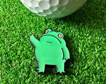 Middle Finger Frog Golf Ball Marker - Golf Accessory  Awesome Golf Gift Idea, Boyfriend Golf, Husband Golf, Dad Golf, Christmas Gift