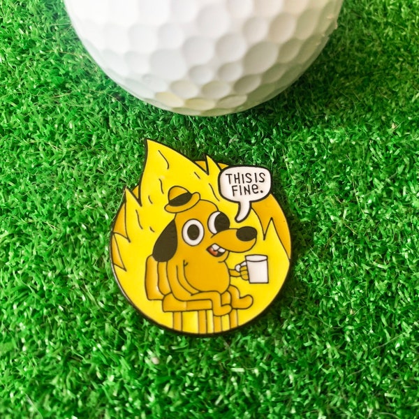 This is fine Golf Ball Marker - Golf Accessory  Awesome Golf Gift Idea, Boyfriend Golf, Husband Golf, Dad Golf, Christmas Gift, golf marker